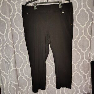 Rafaella Comfort Women's Pull On Capri Pants Stretch Black Petite Size 18